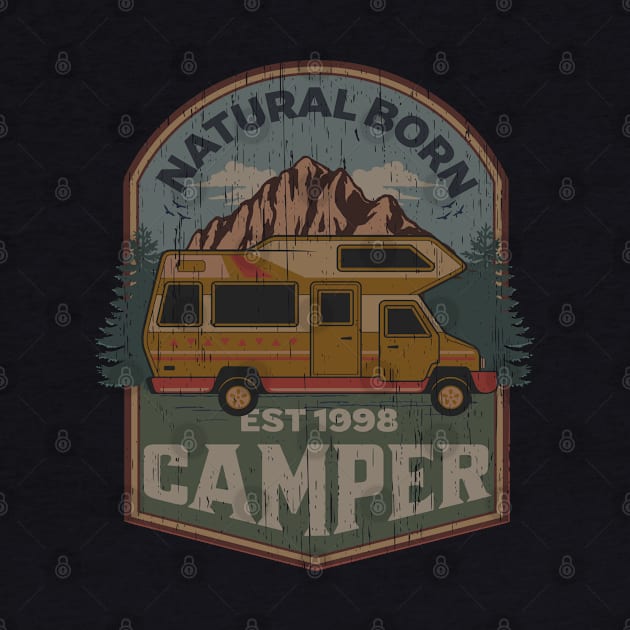 Natural Born Camper vintage retro distressed by SpaceWiz95